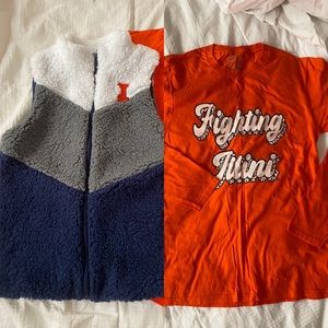 University of Illinois never worn vest and shirt